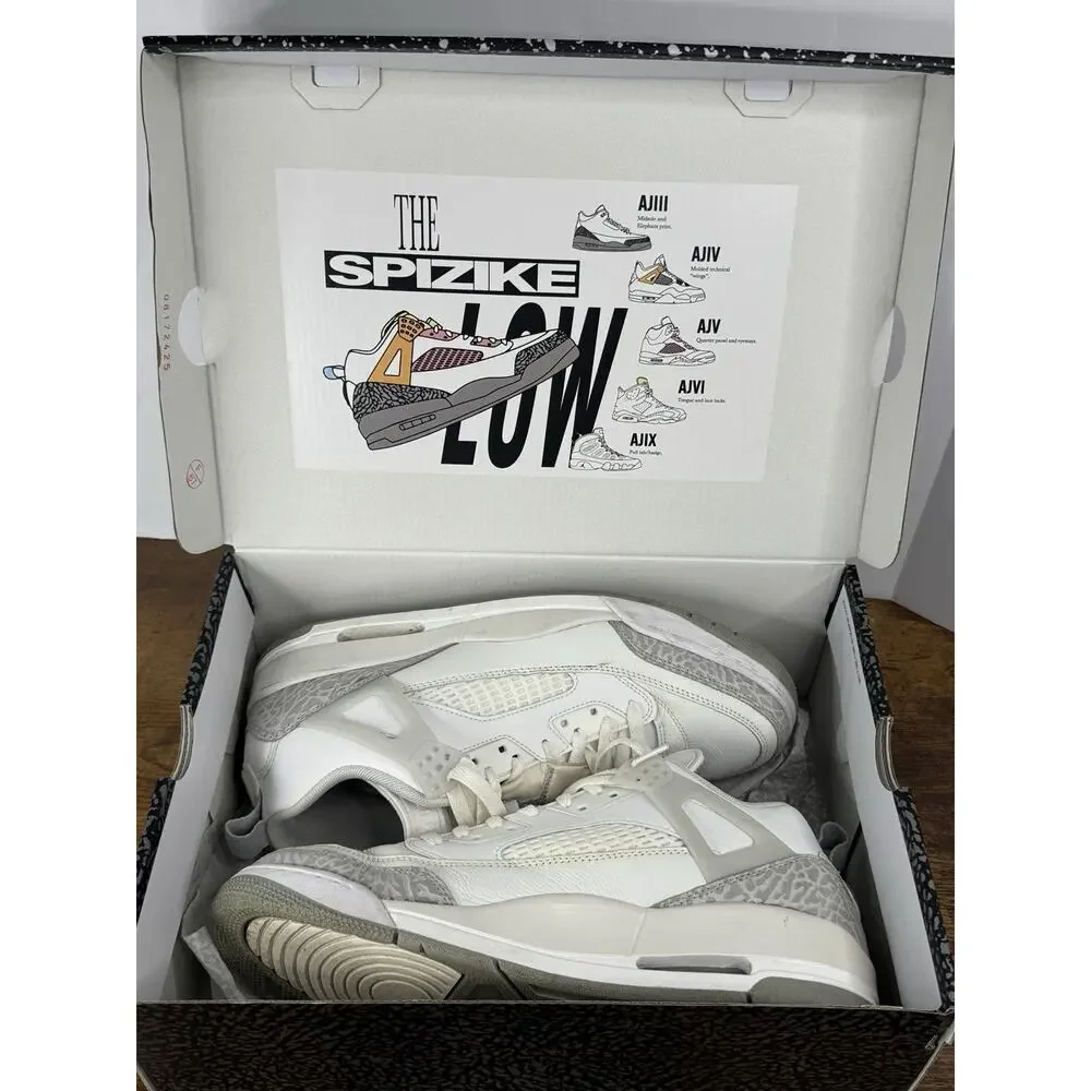Size 12 - Jordan Spizike Low Summit White Photon Dust